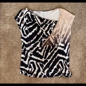 Calvin Klein Drape front knit top